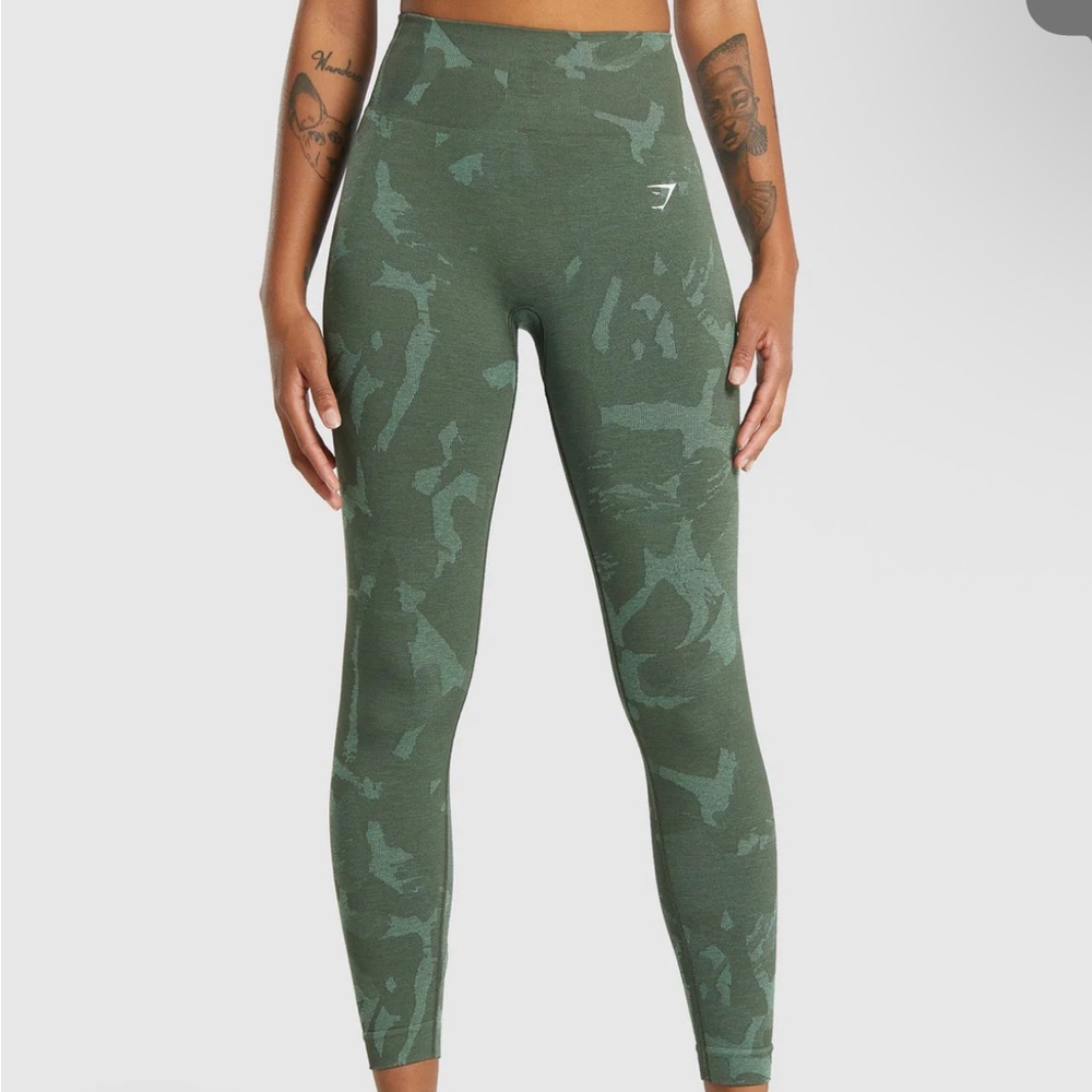 GymShark Green Adapt Camo Leggings